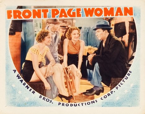 Roscoe Karns, George Brent - Front Page Woman - Cartes de lobby