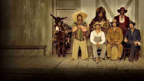 Rob Schneider, Taylor Lautner, Jorge Garcia, Adam Sandler, Terry Crews, Luke Wilson - The Ridiculous 6 - Werbefoto