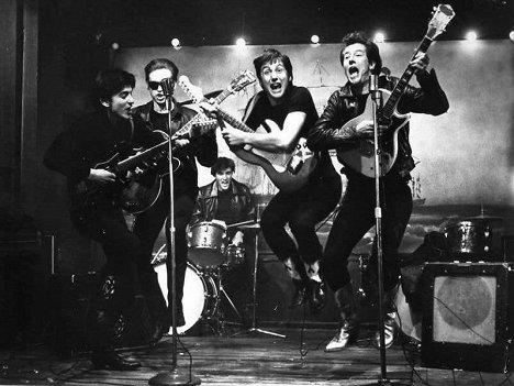 John Altman, Rod Culbertson, Stephen MacKenna - Birth of the Beatles - Van film