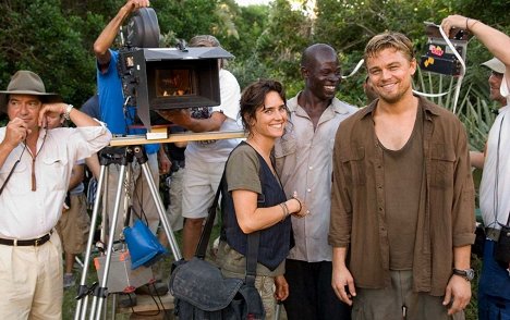 Jennifer Connelly, Djimon Hounsou, Leonardo DiCaprio - Blood Diamond - Van de set