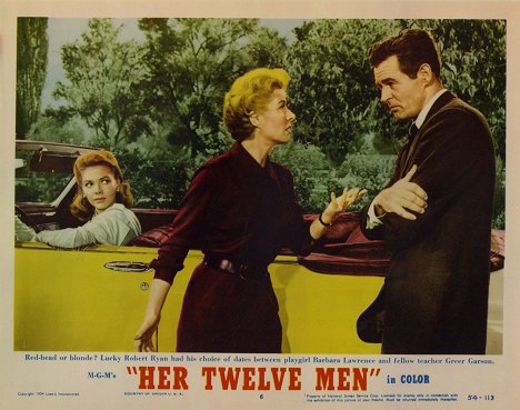 Barbara Lawrence, Greer Garson, Robert Ryan - Her Twelve Men - Lobby Cards