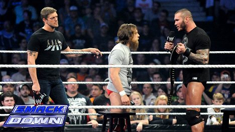 Adam Copeland, Bryan Danielson, Randy Orton - WWE SmackDown LIVE! - Lobbykaarten