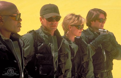 Christopher Judge, Richard Dean Anderson, Amanda Tapping, Michael Shanks - Stargate SG-1 - Cold Lazarus - Photos