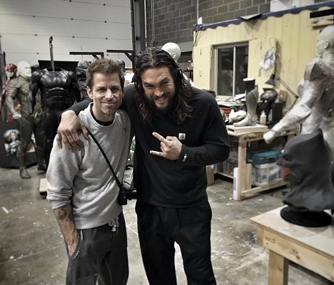 Zack Snyder, Jason Momoa - Justice League - Dreharbeiten