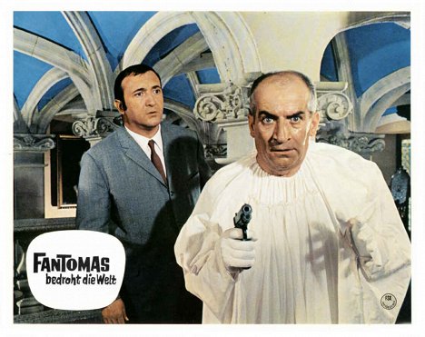 Jacques Dynam, Louis de Funès - Fantômas contre Scotland Yard - Cartes de lobby