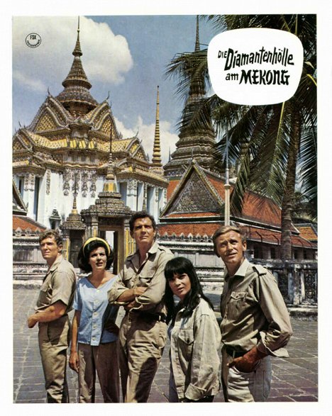 Brad Harris, Dorothee Parker, Paul Hubschmid, Michèle Mahaut, Horst Frank - Die Diamantenhölle am Mekong - Lobbykaarten