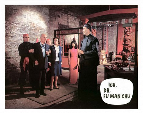Walter Rilla, Karin Dor, Christopher Lee - Het masker van Fu Manchu - Lobbykaarten