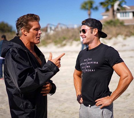 David Hasselhoff, Zac Efron - Baywatch: Los vigilantes de la playa - Del rodaje