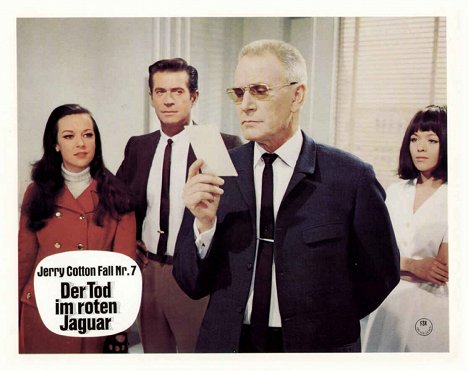 Daniela Surina, George Nader, Carl Lange, Susanne Hsiao - Der Tod im roten Jaguar - Lobbykarten