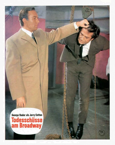 George Nader - Todesschüsse am Broadway - Fotocromos