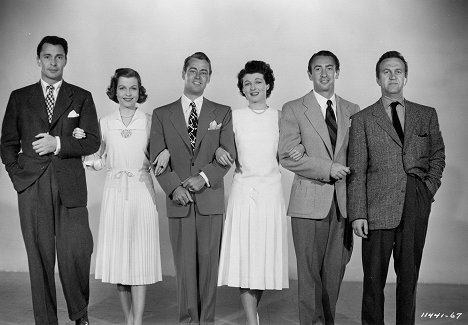 Macdonald Carey, Betty Field, Alan Ladd, Ruth Hussey, Howard Da Silva, Barry Sullivan - The Great Gatsby - Werbefoto