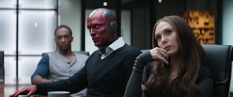 Anthony Mackie, Paul Bettany, Elizabeth Olsen - Captain America: Civil War - Photos
