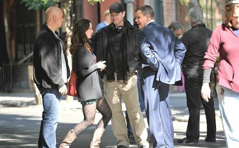 Emily Blunt, George Nolfi, Matt Damon - L'Agence - Tournage