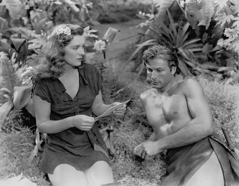 Brenda Joyce, Lex Barker - Tarzan und das blaue Tal - Filmfotos