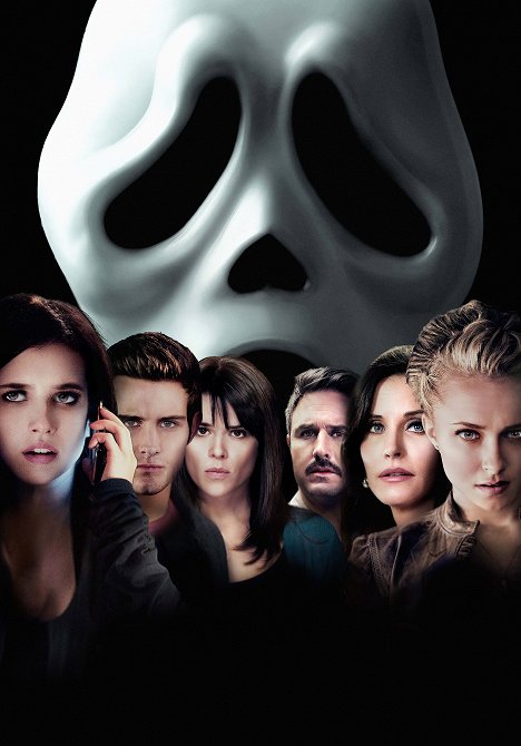 Emma Roberts, Nico Tortorella, Neve Campbell, David Arquette, Courteney Cox, Hayden Panettiere - Scream 4 - Werbefoto