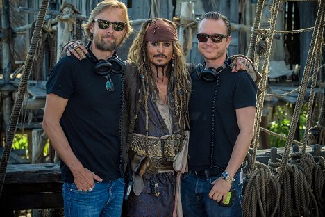 Joachim Rønning, Johnny Depp, Espen Sandberg - Pirates of the Caribbean: Salazar's Revenge - Kuvat kuvauksista