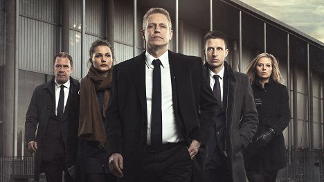 Iben M. Akerlie, Trond Espen Seim, Anders Danielsen Lie, Anna Bache-Wiig - Mammon - Season 2 - Werbefoto