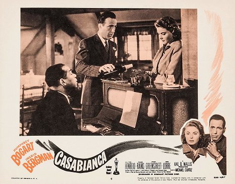 Dooley Wilson, Humphrey Bogart, Ingrid Bergman - Casablanca - Cartes de lobby