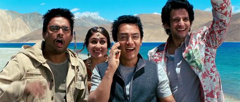 Madhavan, Kareena Kapoor, Aamir Khan, Sharman Joshi - 3 félnótás - Filmfotók