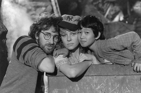 Steven Spielberg, Kate Capshaw, Ke Huy Quan - Indiana Jones a Chrám zkázy - Z natáčení