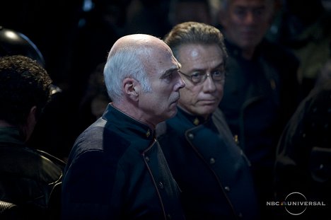 Michael Hogan, Edward James Olmos - Battlestar Galactica: The Plan - Filmfotos