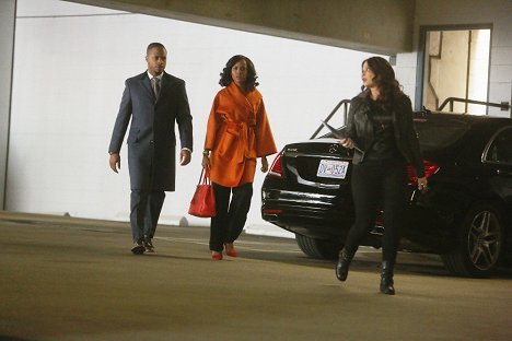 Cornelius Smith Jr., Kerry Washington, Katie Lowes - Scandal - The Fish Rots from the Head - Photos