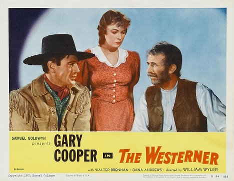 Gary Cooper, Doris Davenport, Walter Brennan - The Westerner - Lobby karty