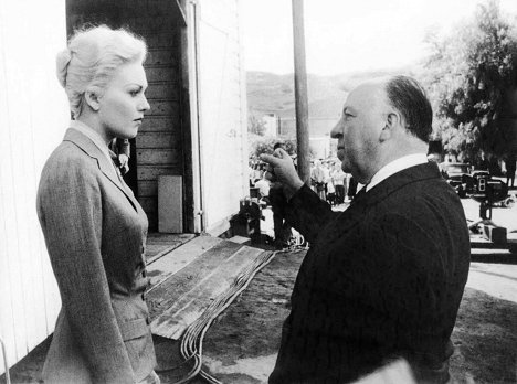 Kim Novak, Alfred Hitchcock - Vertigo - Aus dem Reich der Toten - Dreharbeiten