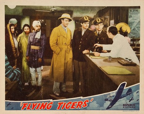 John Wayne, John Carroll - Flying Tigers - Cartes de lobby