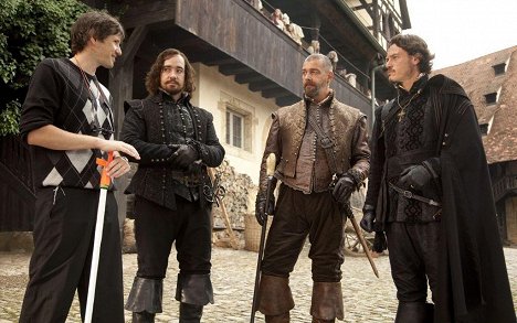 Paul W.S. Anderson, Matthew Macfadyen, Ray Stevenson, Luke Evans - Les Trois Mousquetaires - Tournage