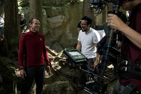Simon Pegg, Justin Lin - Star Trek Sans limites - Tournage