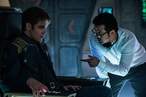 Chris Pine, Justin Lin - Star Trek Sans limites - Tournage