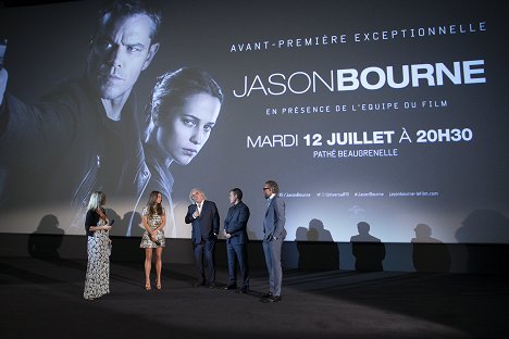 Alicia Vikander, Paul Greengrass, Matt Damon, Vincent Cassel - Jason Bourne - De eventos