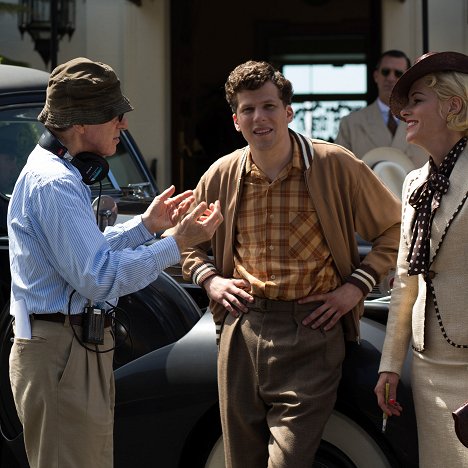 Woody Allen, Jesse Eisenberg, Parker Posey - Café society - Z natáčení