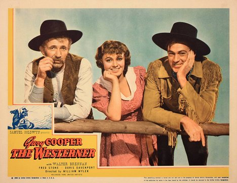 Walter Brennan, Doris Davenport, Gary Cooper - The Westerner - Lobby karty