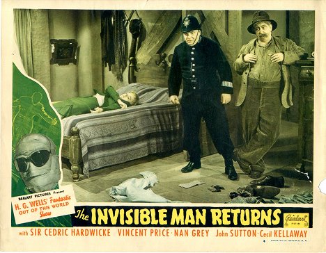 Matthew Boulton, Forrester Harvey - The Invisible Man Returns - Lobbykarten