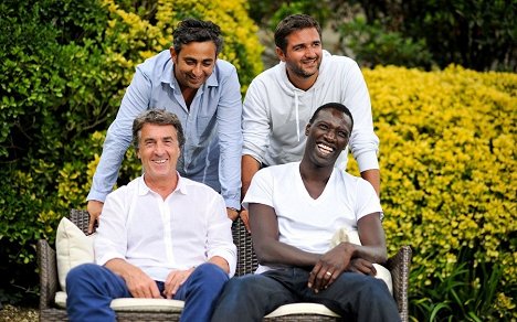 François Cluzet, Eric Toledano, Olivier Nakache, Omar Sy - Ziemlich beste Freunde - Werbefoto