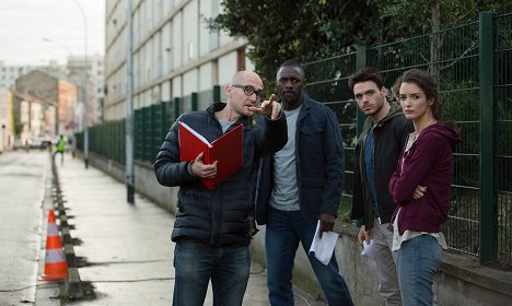 James Watkins, Idris Elba, Richard Madden, Charlotte Le Bon - Bastille Day - Van de set