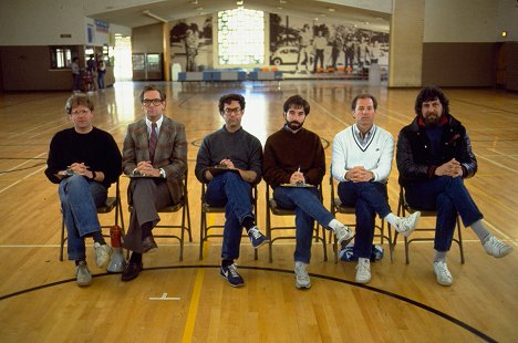 Robert Zemeckis, Huey Lewis, Bob Gale, Neil Canton, Frank Marshall - Retour vers le futur - Tournage