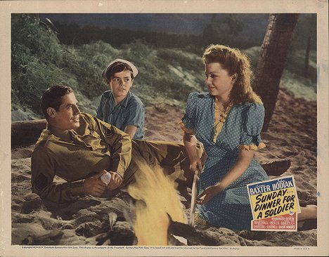 John Hodiak, Anne Baxter, Billy Cummings - Sunday Dinner for a Soldier - Vitrinfotók