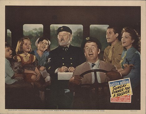 Bobby Driscoll, Connie Marshall, Billy Cummings, Charles Winninger, Chill Wills, John Hodiak, Anne Baxter - Sunday Dinner for a Soldier - Lobbykaarten