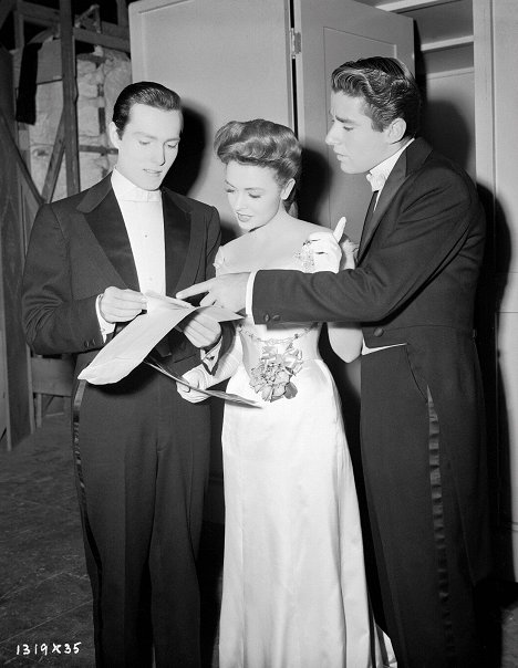 Hurd Hatfield, Donna Reed, Peter Lawford - Le Portrait de Dorian Gray - Tournage