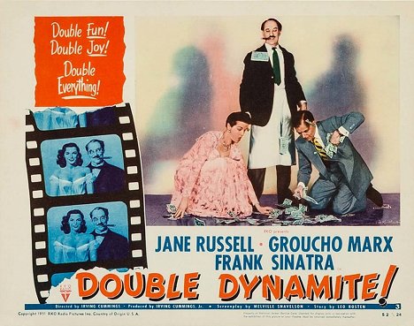Jane Russell, Groucho Marx, Frank Sinatra - Double Dynamite - Lobbykaarten