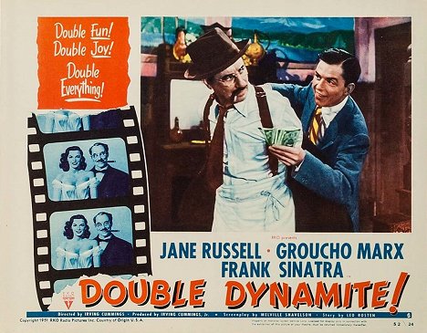 Groucho Marx, Frank Sinatra - Double Dynamite - Lobby karty