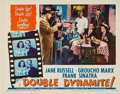 Groucho Marx, Frank Orth, Frank Sinatra, Russell Thorson, Jane Russell - Double Dynamite - Cartões lobby