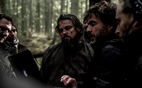 Leonardo DiCaprio, Alejandro González Iñárritu, Emmanuel Lubezki - REVENANT Zmrtvýchvstání - Z natáčení