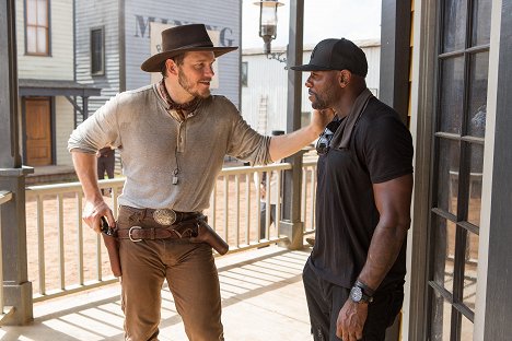 Chris Pratt, Antoine Fuqua - Os Sete Magníficos - De filmagens