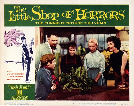 Jonathan Haze, Mel Welles, Karyn Kupcinet, Toby Michaels, Jackie Joseph - The Little Shop of Horrors - Lobbykaarten