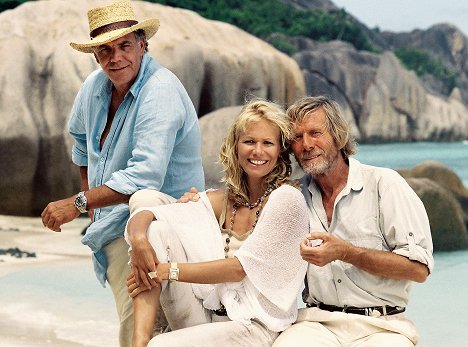 Christian Kohlund, Claudine Wilde, Horst Janson - Das Traumhotel - Seychellen - Werbefoto