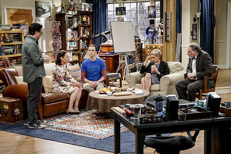 Johnny Galecki, Laurie Metcalf, Jim Parsons, Christine Baranski, Judd Hirsch - The Big Bang Theory - Die Beischlaf-Vermutung - Filmfotos